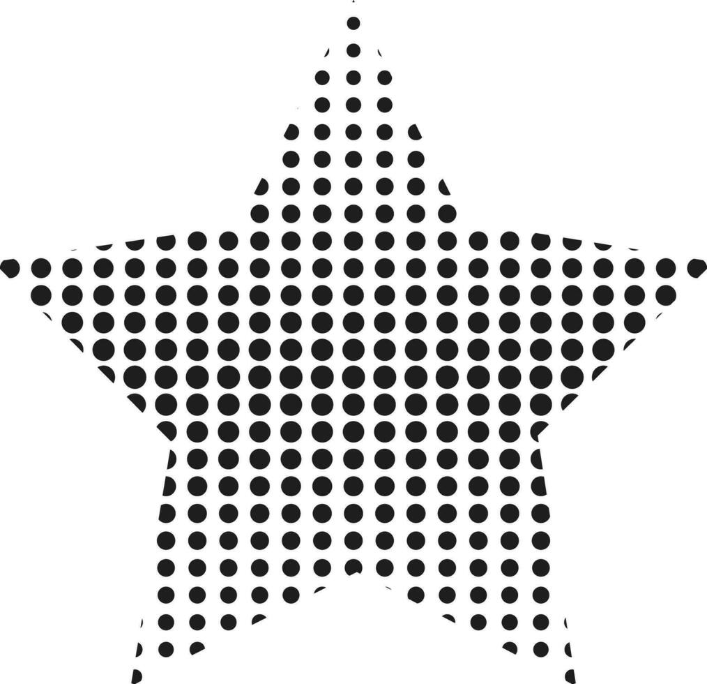 Star shape halftone design element vector