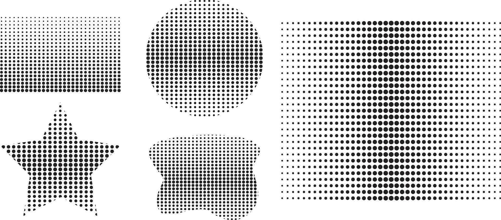Halftone design elements, effect vector pattern.