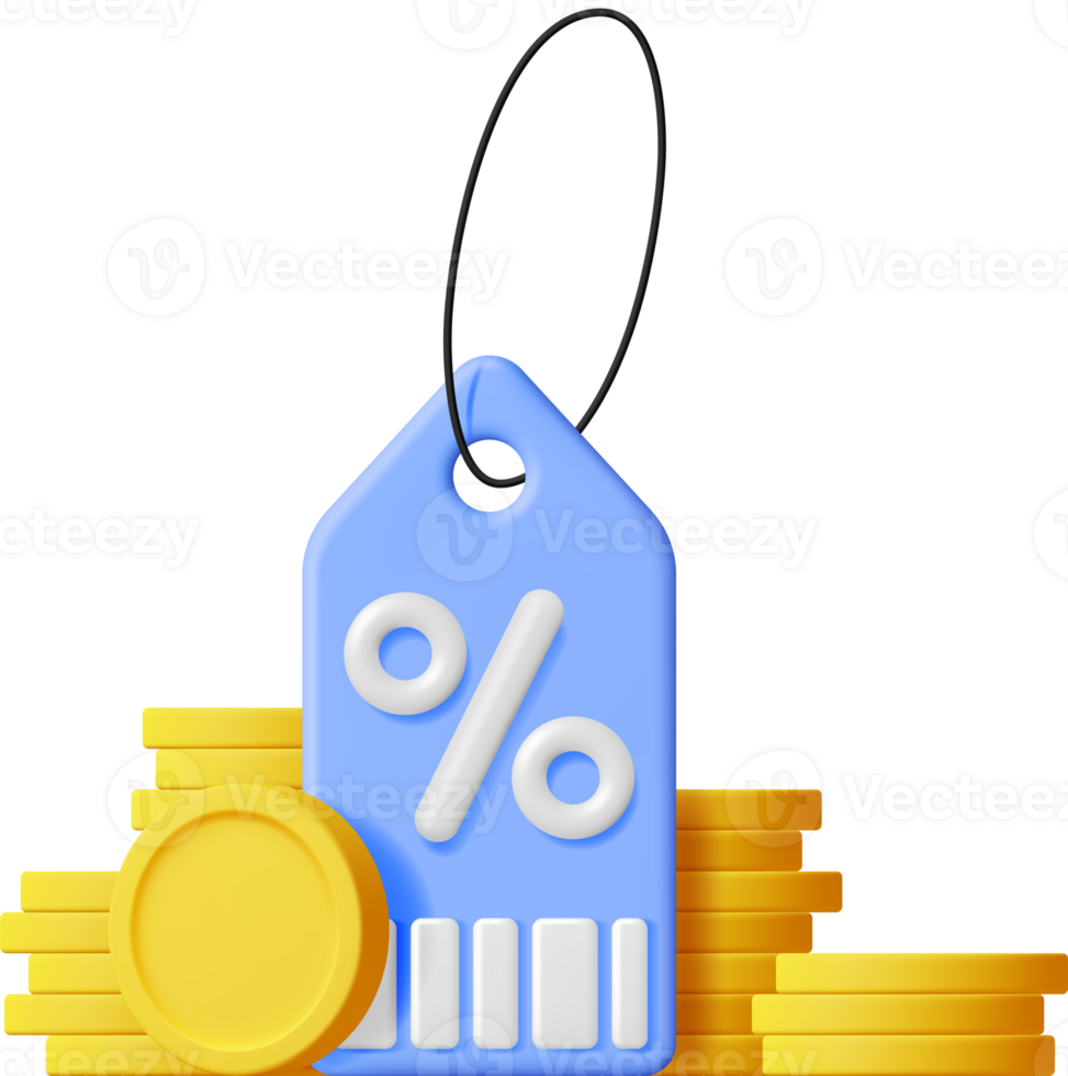 3D Tag with Money png