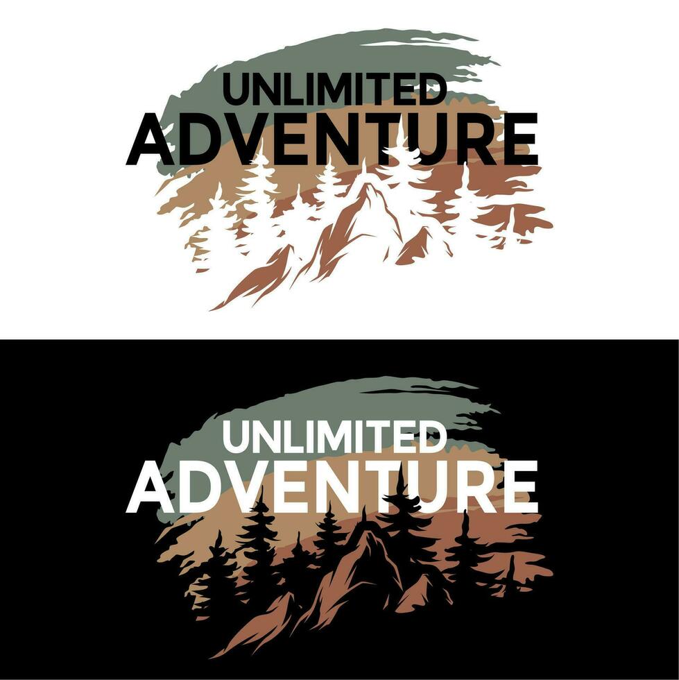 Vintage Unlimited Adventure Design Background Illustration vector