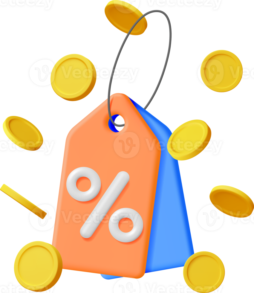 3D Tag with Money png