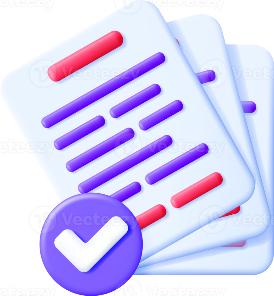 3D Approved Documents Papers png