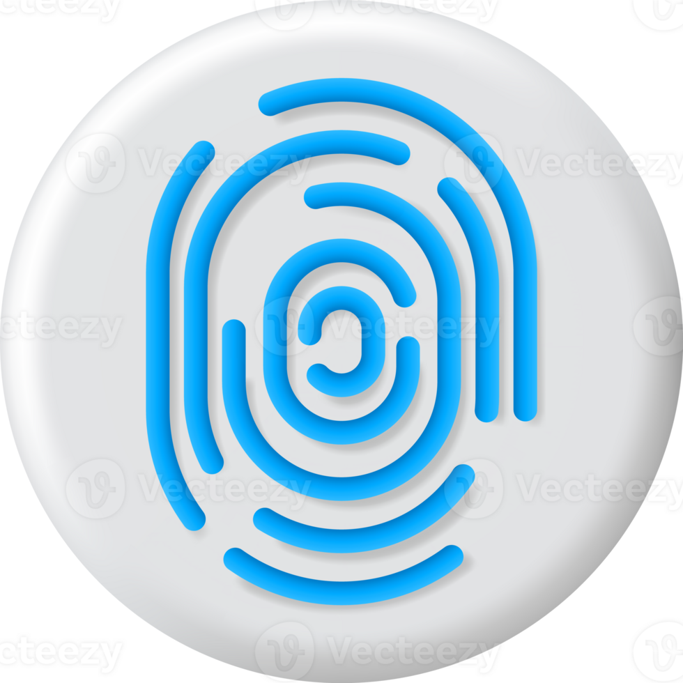 3D Fingerprint Icon png