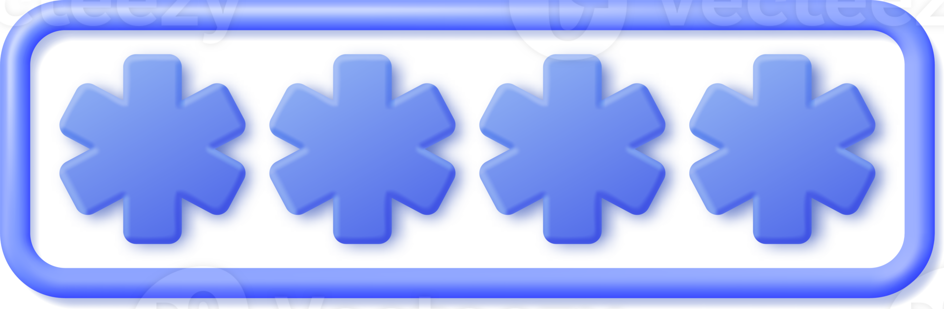 3D Locked Password Field png