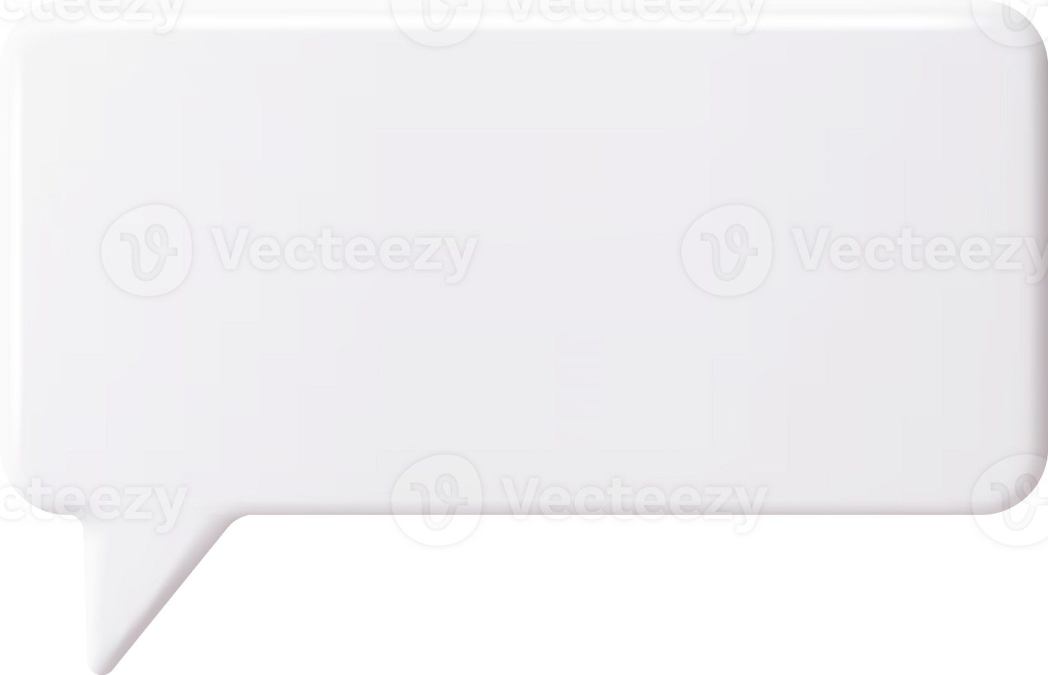 3d blanco blanco habla burbuja png