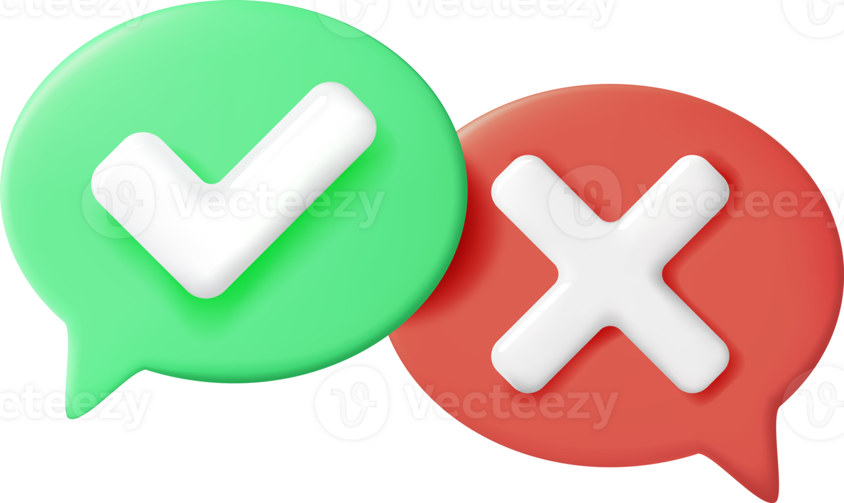 Yes and No Speech Bubble png