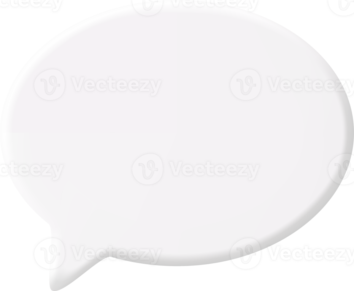 3D Blank Speech Bubble png