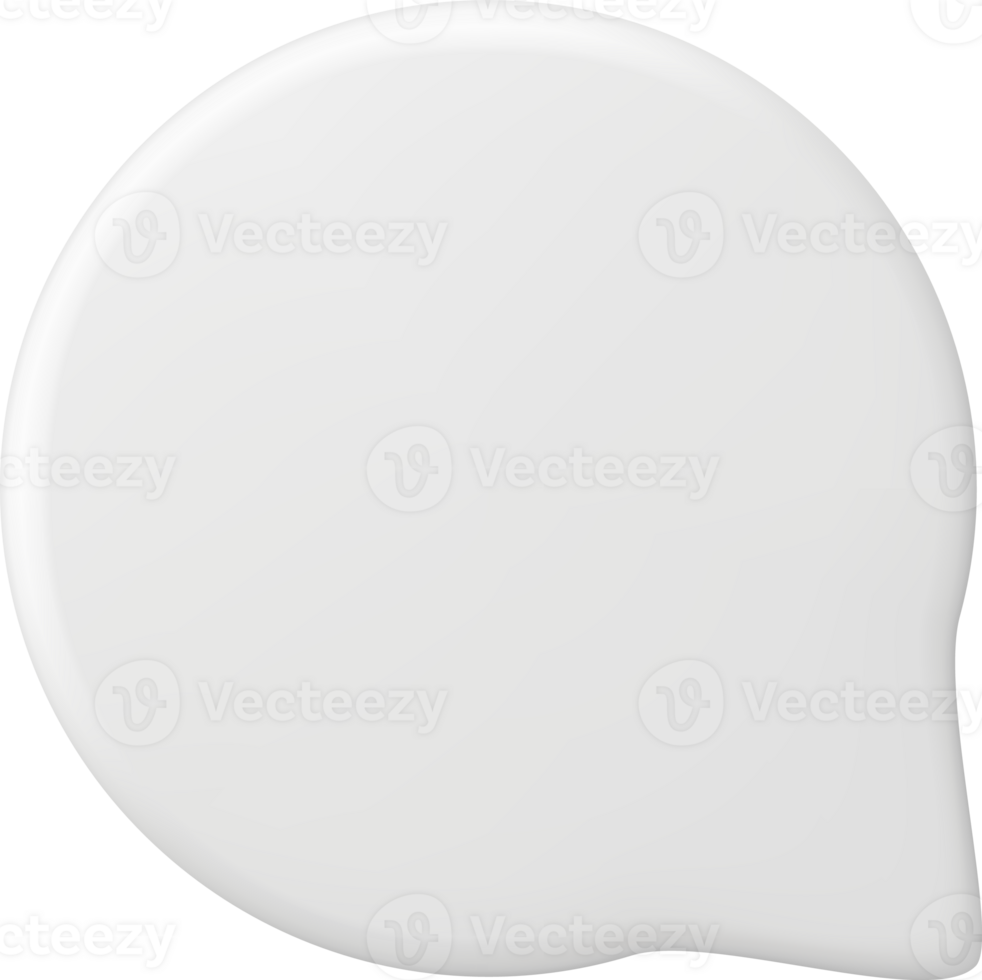 3d bianca vuoto discorso bolla png