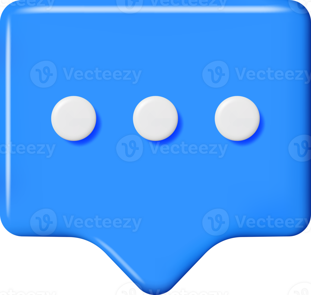 3D Blank Speech Bubble png