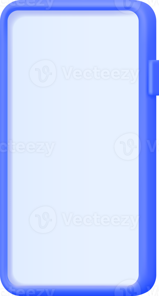 3d Realistic Smartphone with Empty Screen png