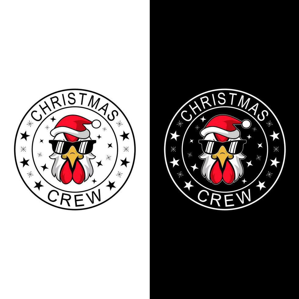 Christmas crew, Funny Santa Claus design vector illustration.