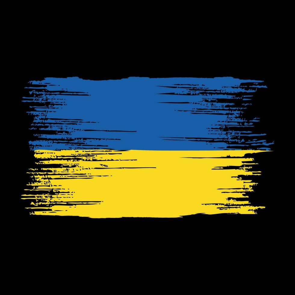 Illustration distress ukraine flag t shirt design vector