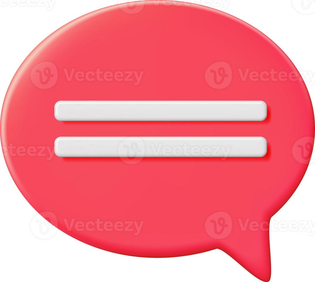 3D Blank Speech Bubble png