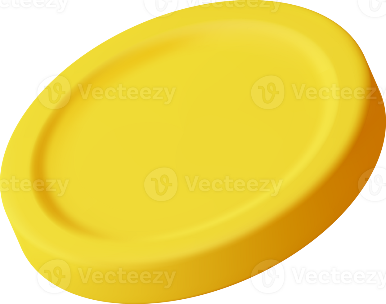 3D Gold Coin Icon png