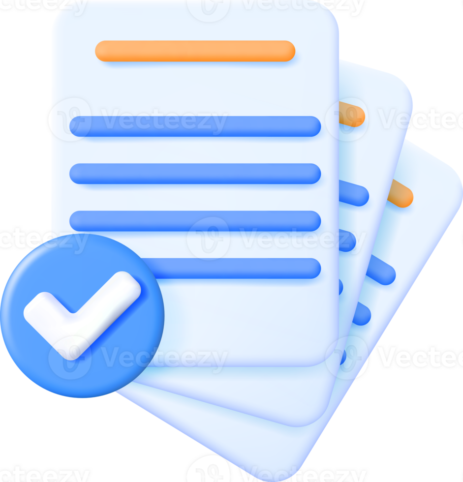 3D Approved Documents Papers png