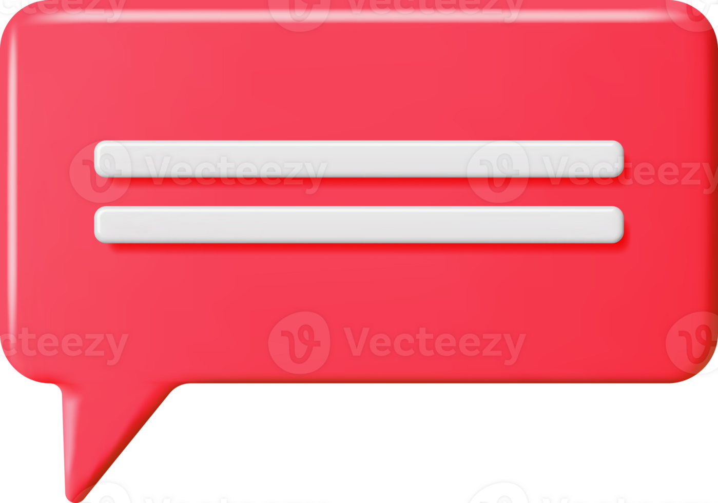 3D Blank Speech Bubble png