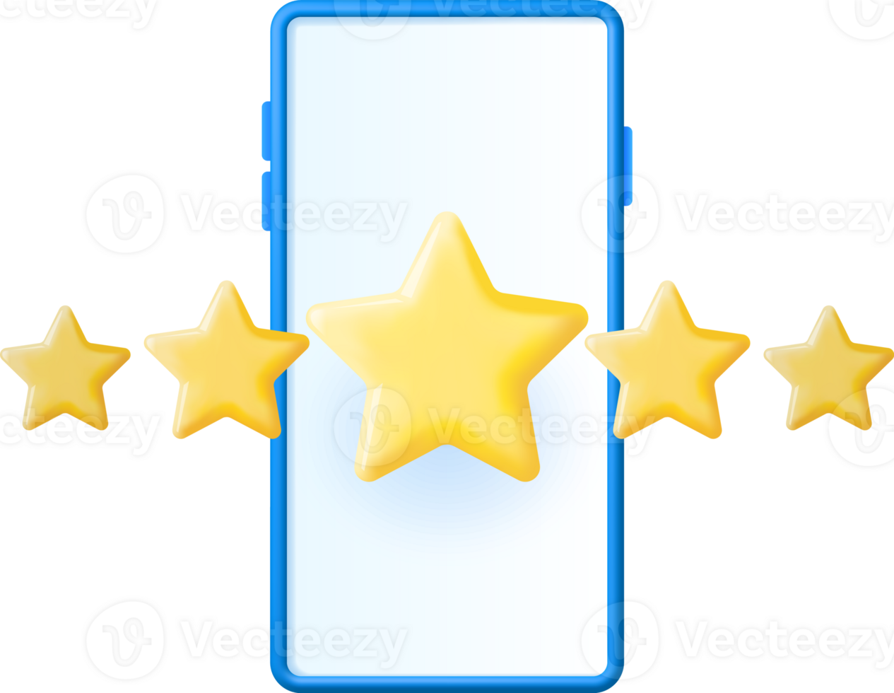 3D Smartphone with Customer Feedback png