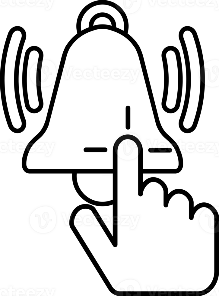 Finger klicken das Glocke abonnieren Symbol png