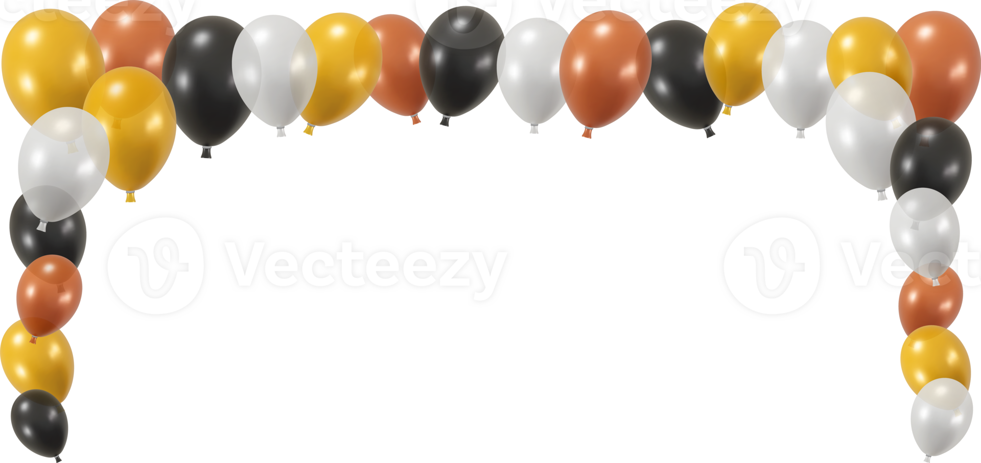 3D Shiny Balloon Border png