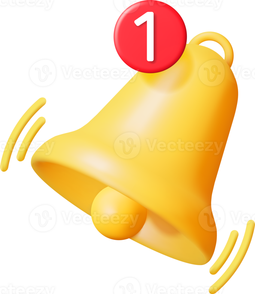 3D Notification Bell Icon png
