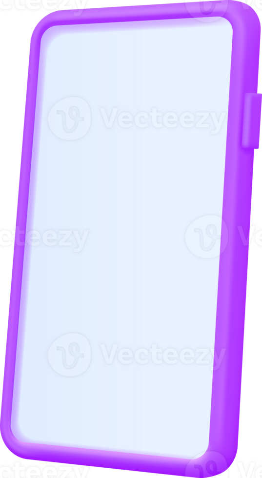 3d Realistic Smartphone with Empty Screen png