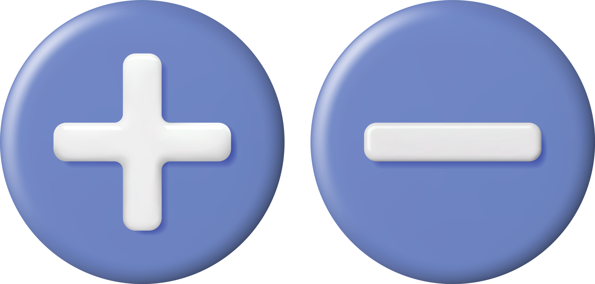 3d Plus and Minus Icon 35715449 PNG