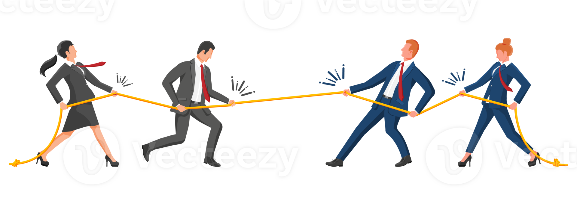 Business people pull of rope 35715450 PNG