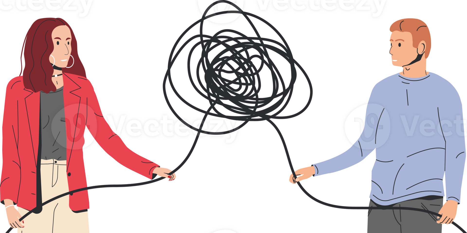 Couple unravel the tangle of problems png