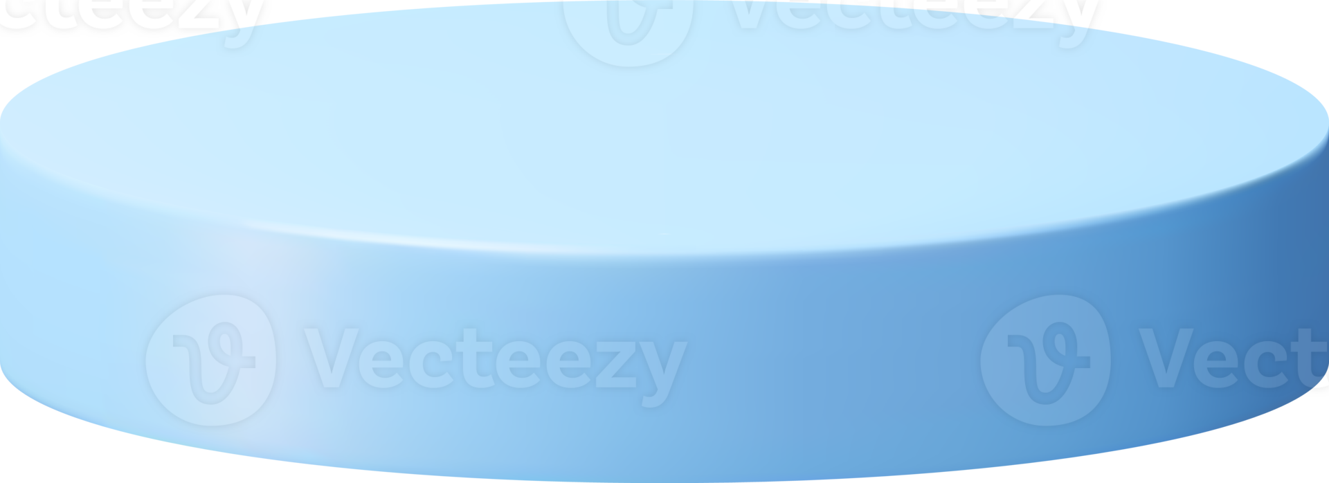 3D Blue Cylinder Podium png