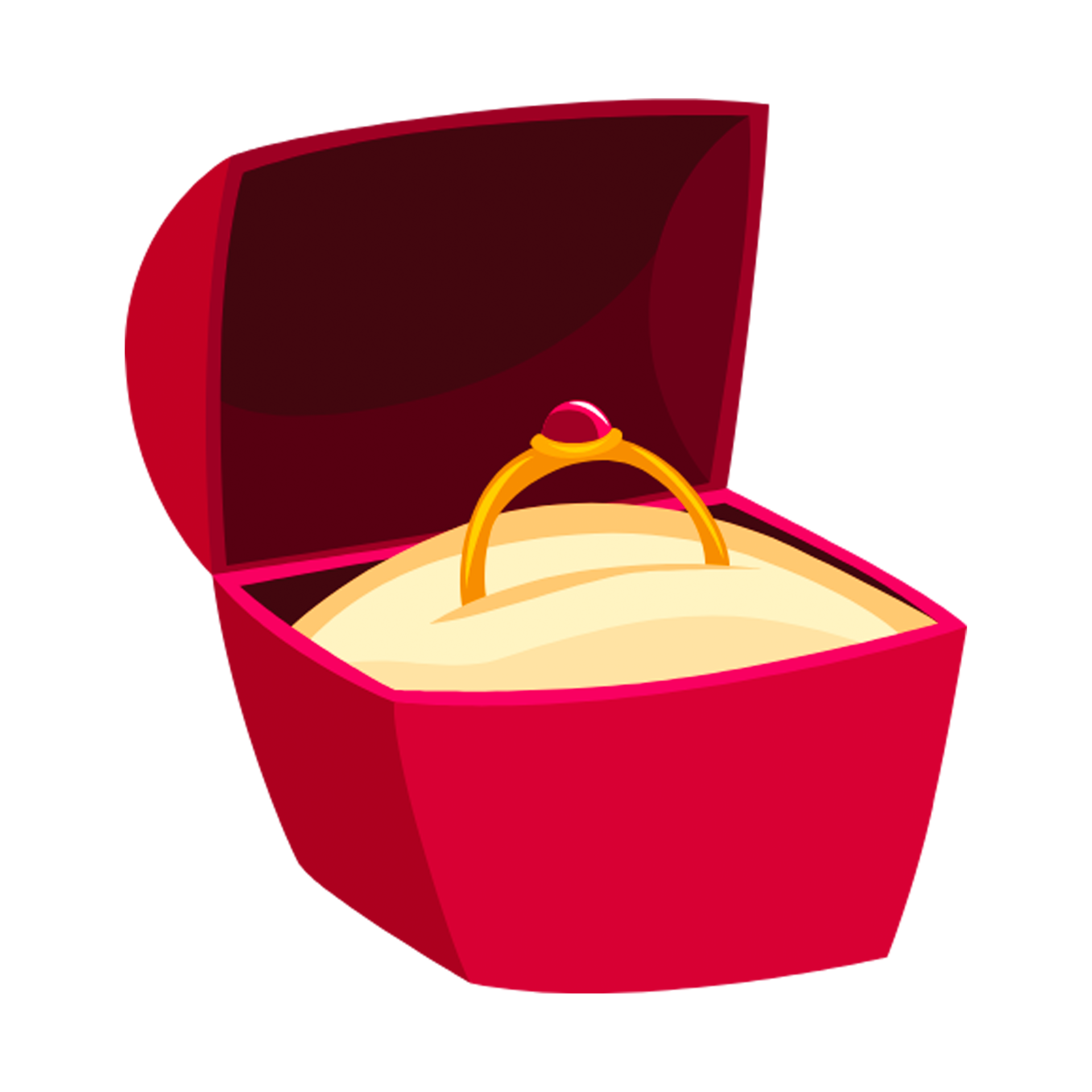 AI generated Wedding ring in a gift box ,Vector Wedding Rings Clipart