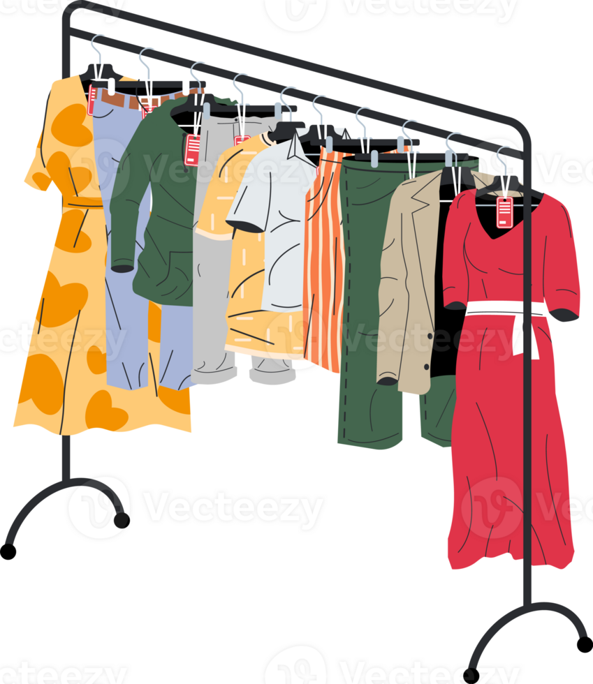 Womans and mans clothes on hanger png