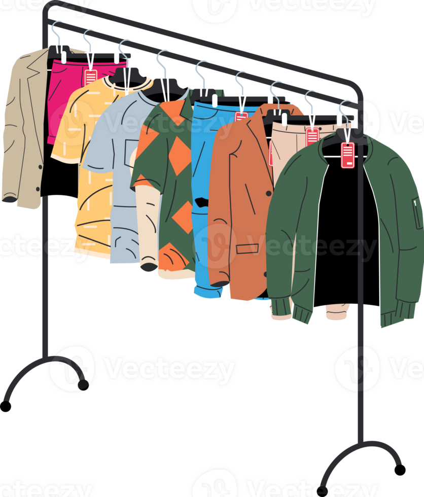 Womans and mans clothes on hanger png