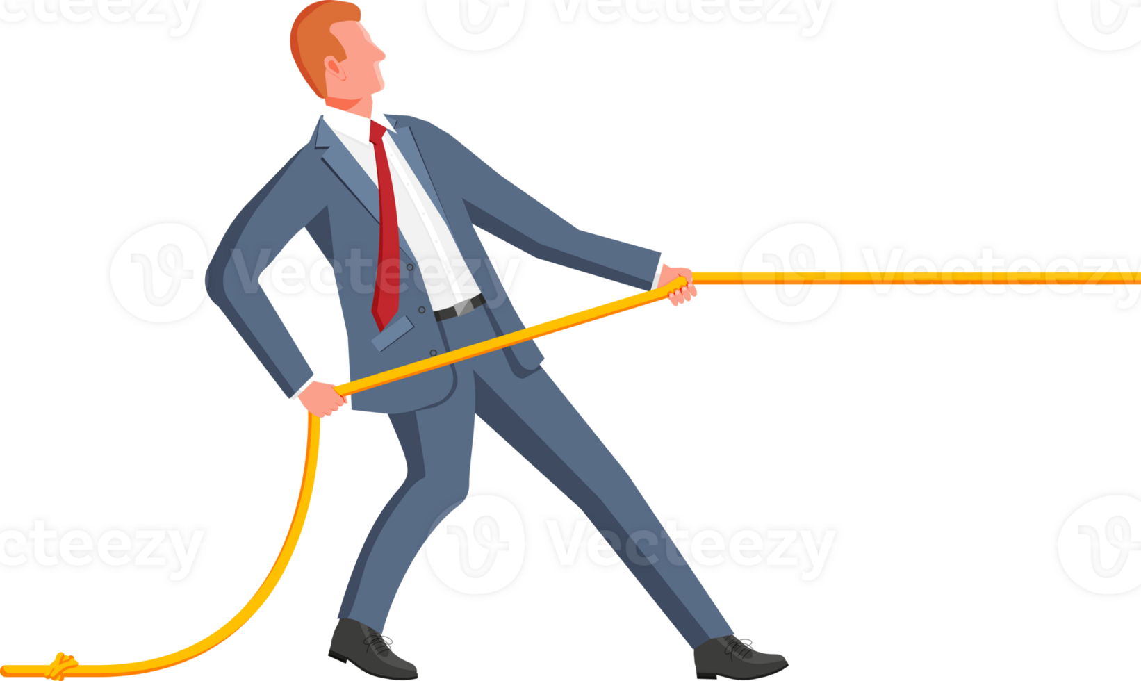 Businessman pull of rope png