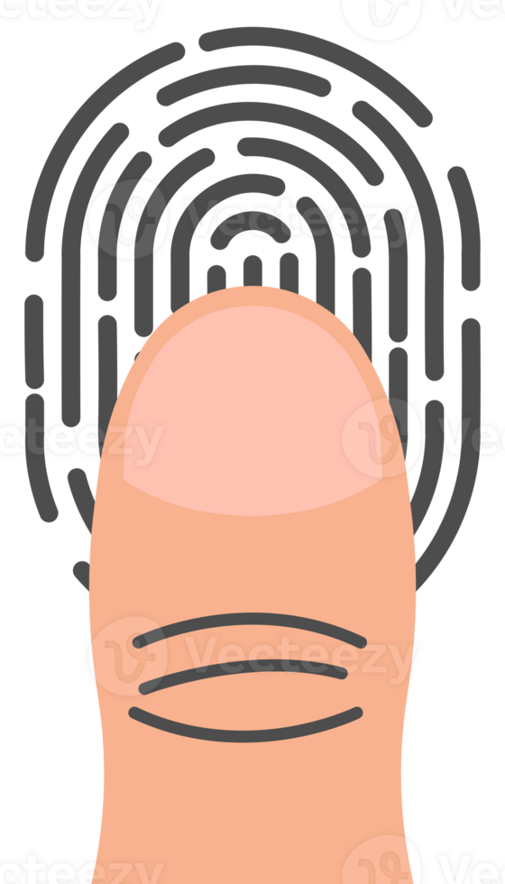 Black and White Fingerprint with Finger. png