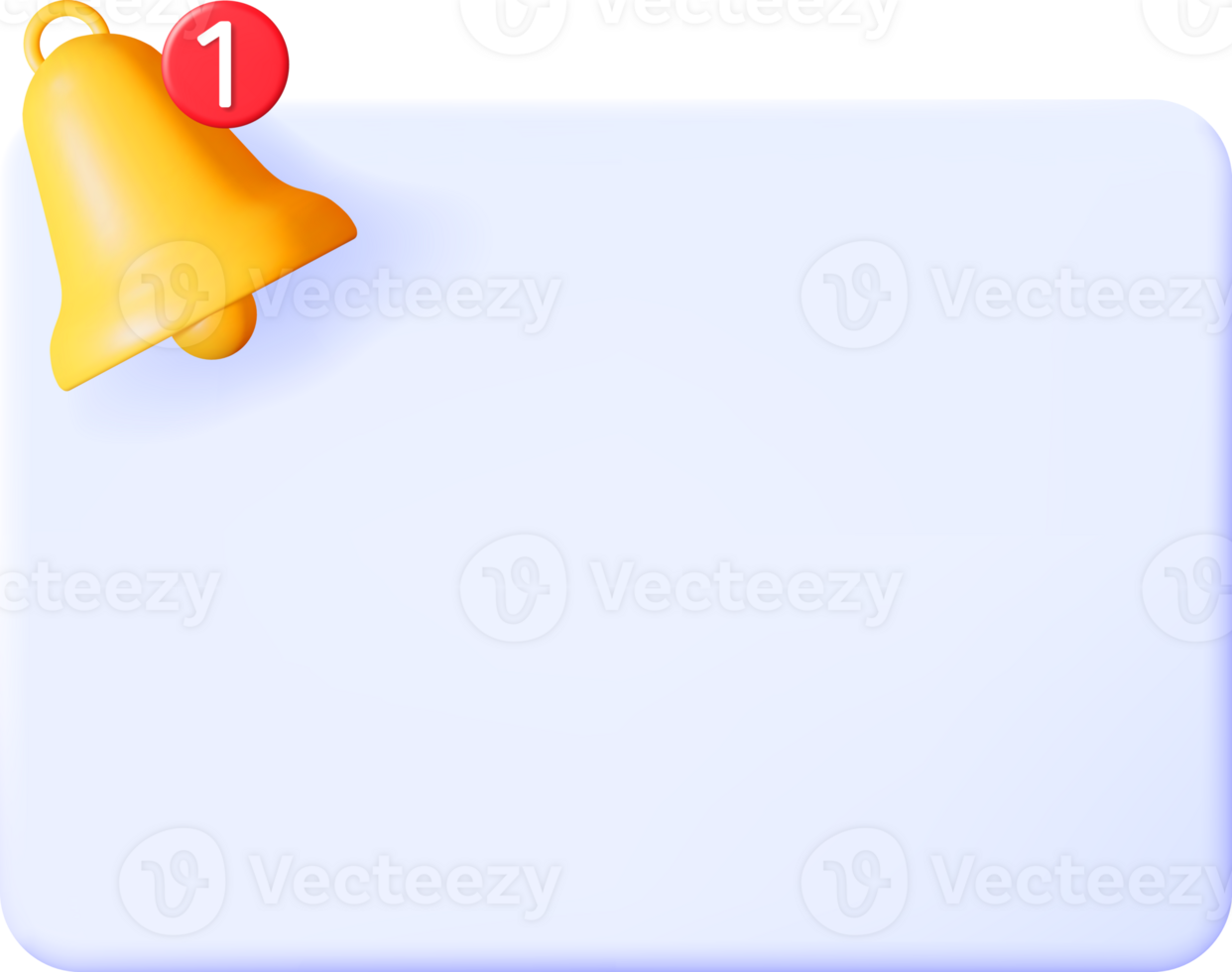 3D Notification Popup with Bell Icon. png