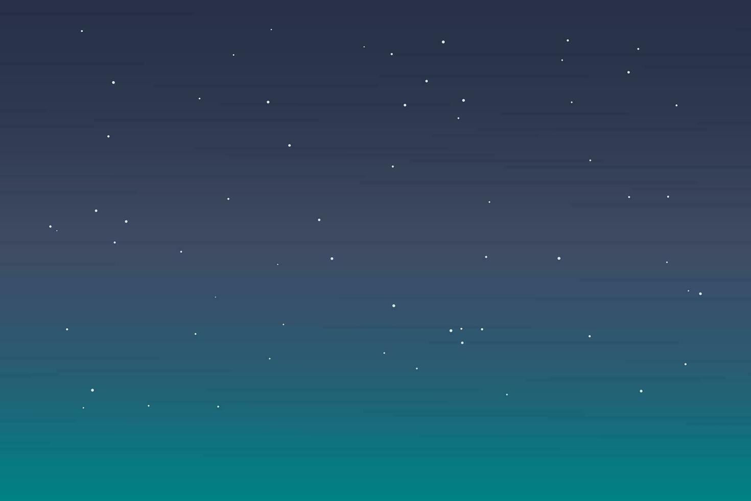 Night starry sky with blue and green gradation. Star universe background. Vector illustration.