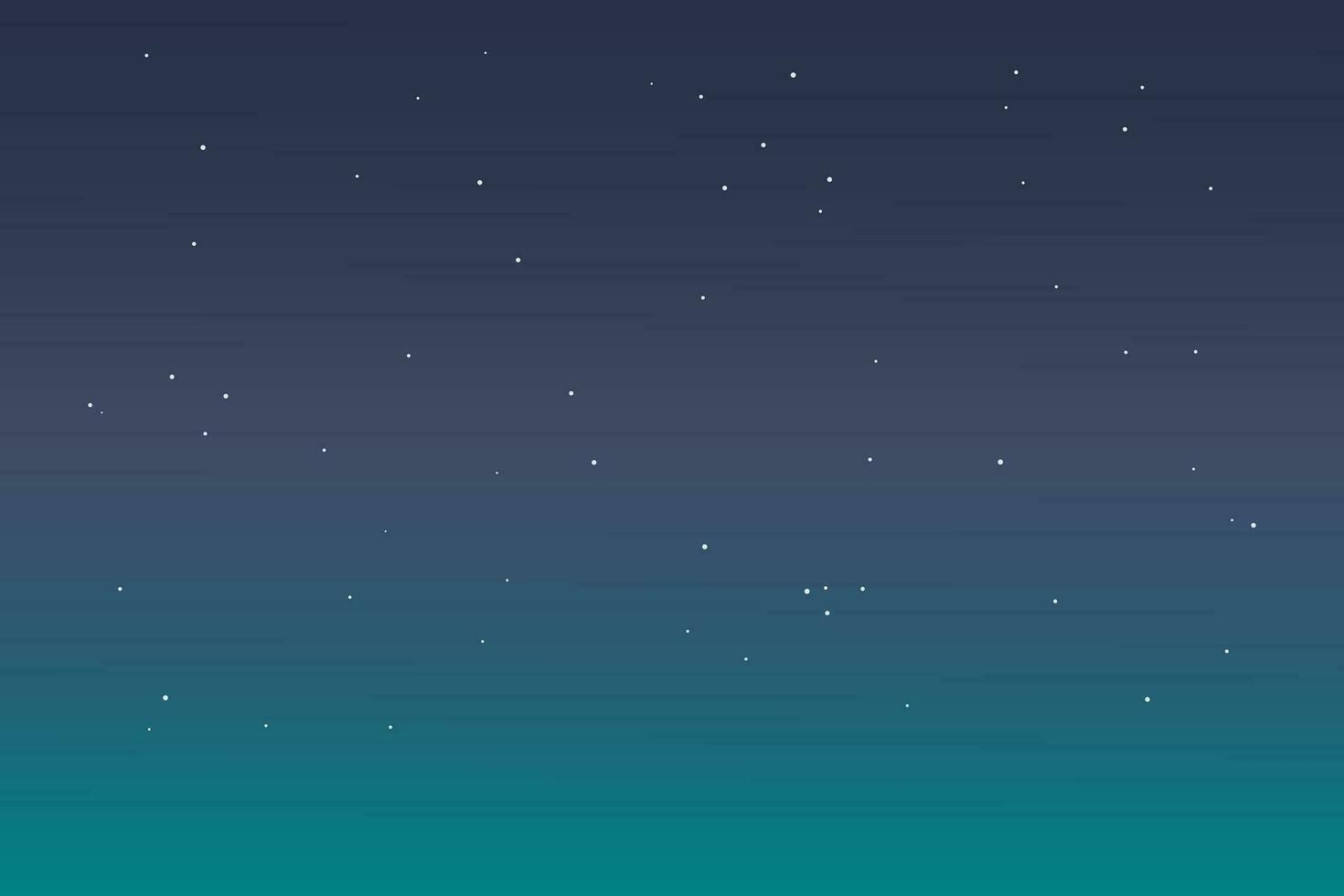 Night starry sky with blue and green gradation. Star universe background. Vector illustration.