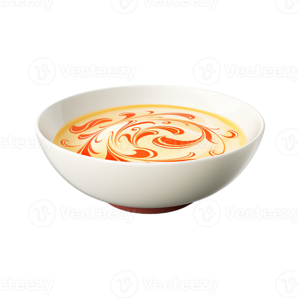 AI generated bowl of soup on transparent background PNG image