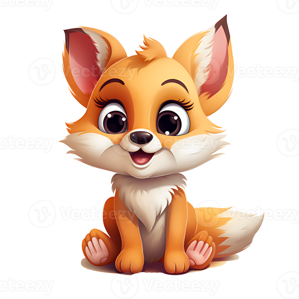 AI generated A Cute Happy Baby Animal -  AI Generative png