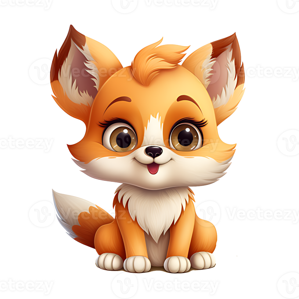 AI generated A Cute Happy Baby Animal -  AI Generative png