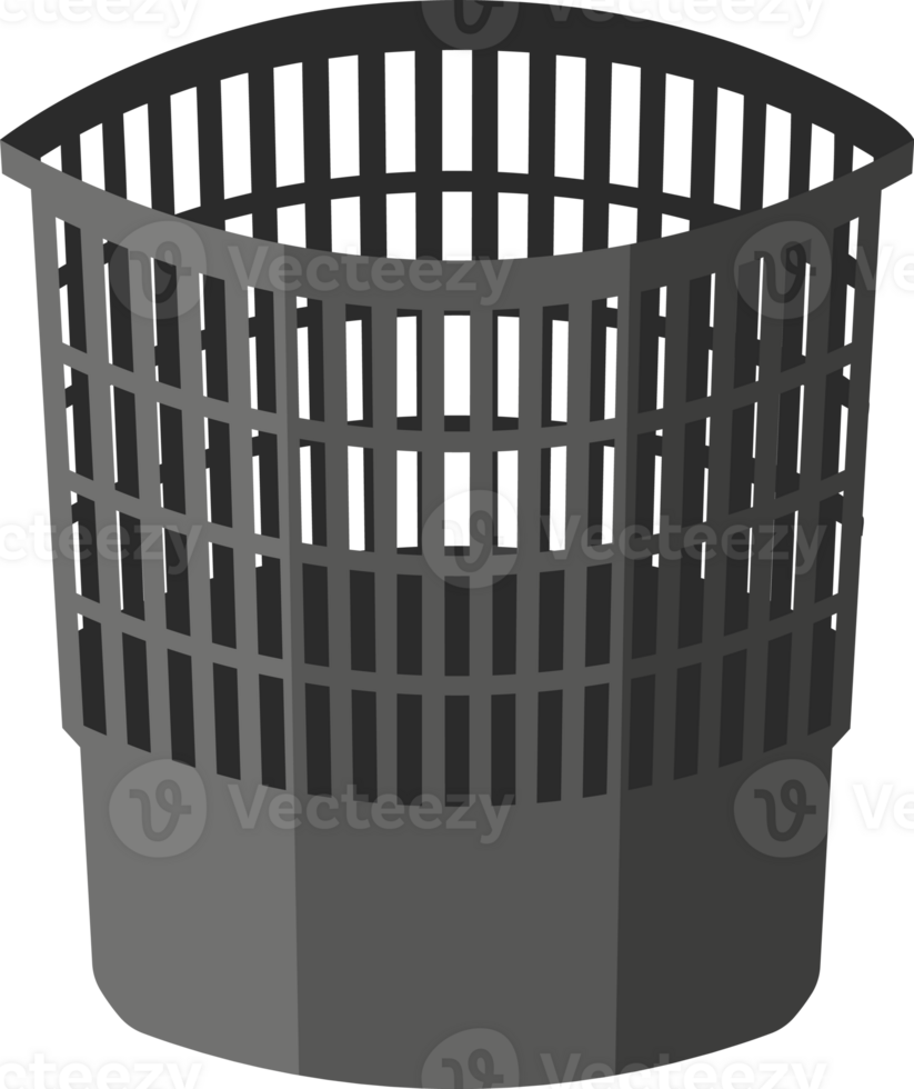 Empty office trash can png