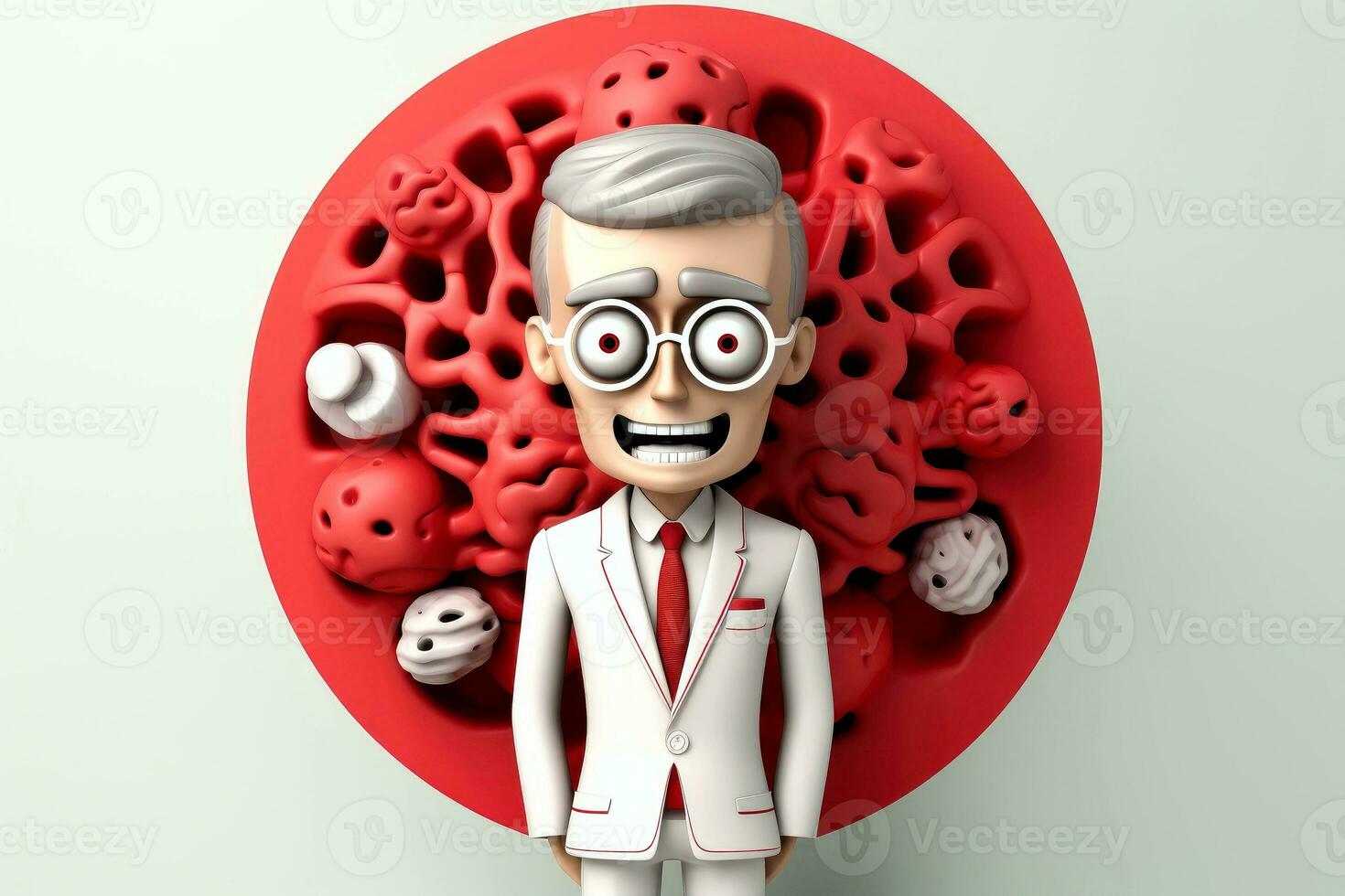 AI generated Abstract 3d human character health care concept,psychotherapy,doctor,disease treatment, Generative AI photo