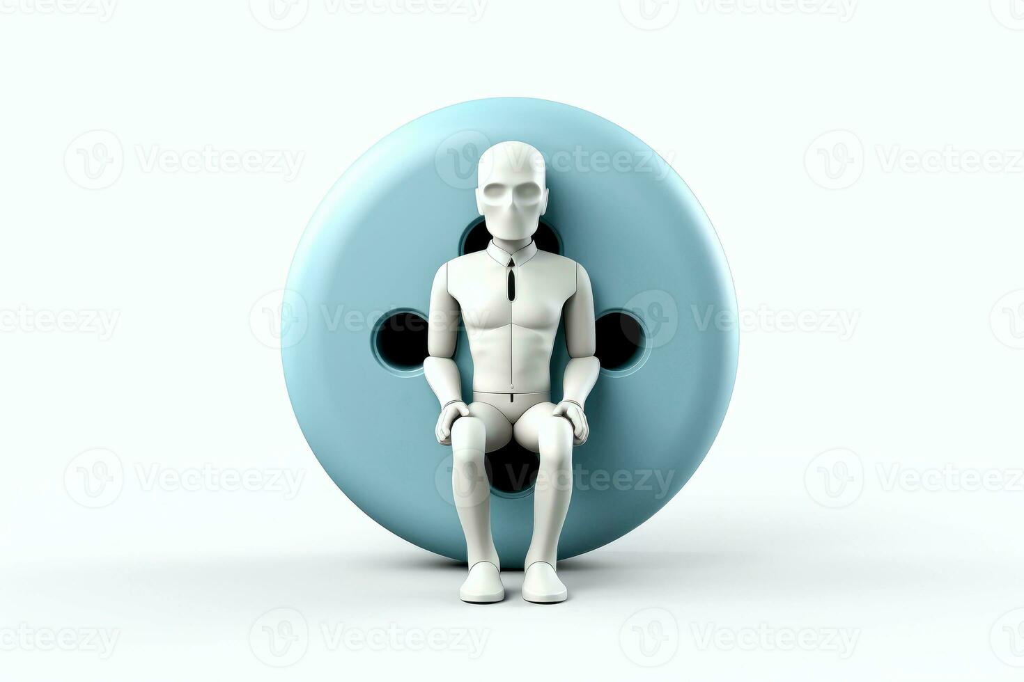 AI generated Abstract 3d human character health care concept,psychotherapy,doctor,disease treatment, Generative AI photo