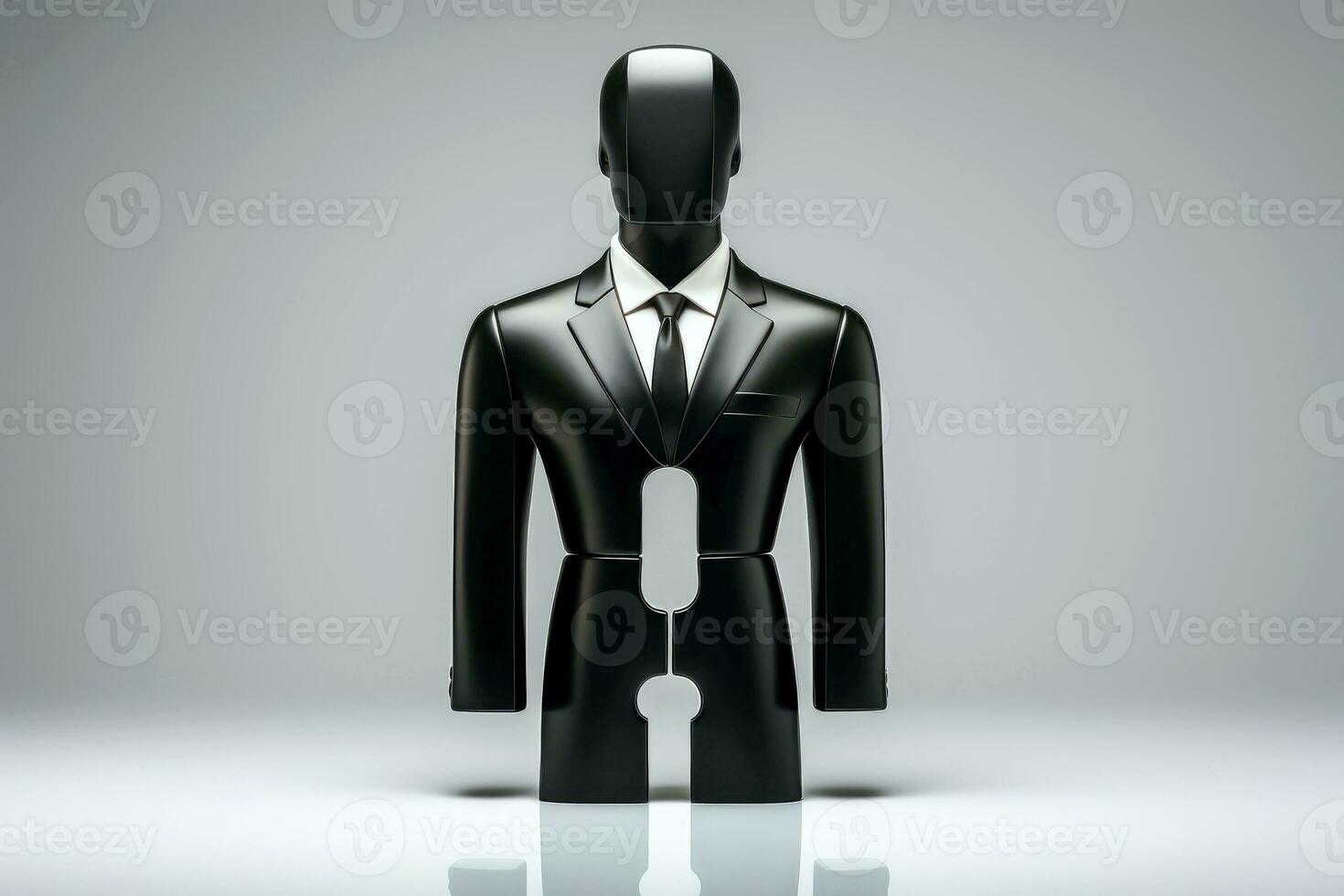 AI generated Abstract 3d human character of team leader,problem-solving, business challenge concept, Generative AI photo