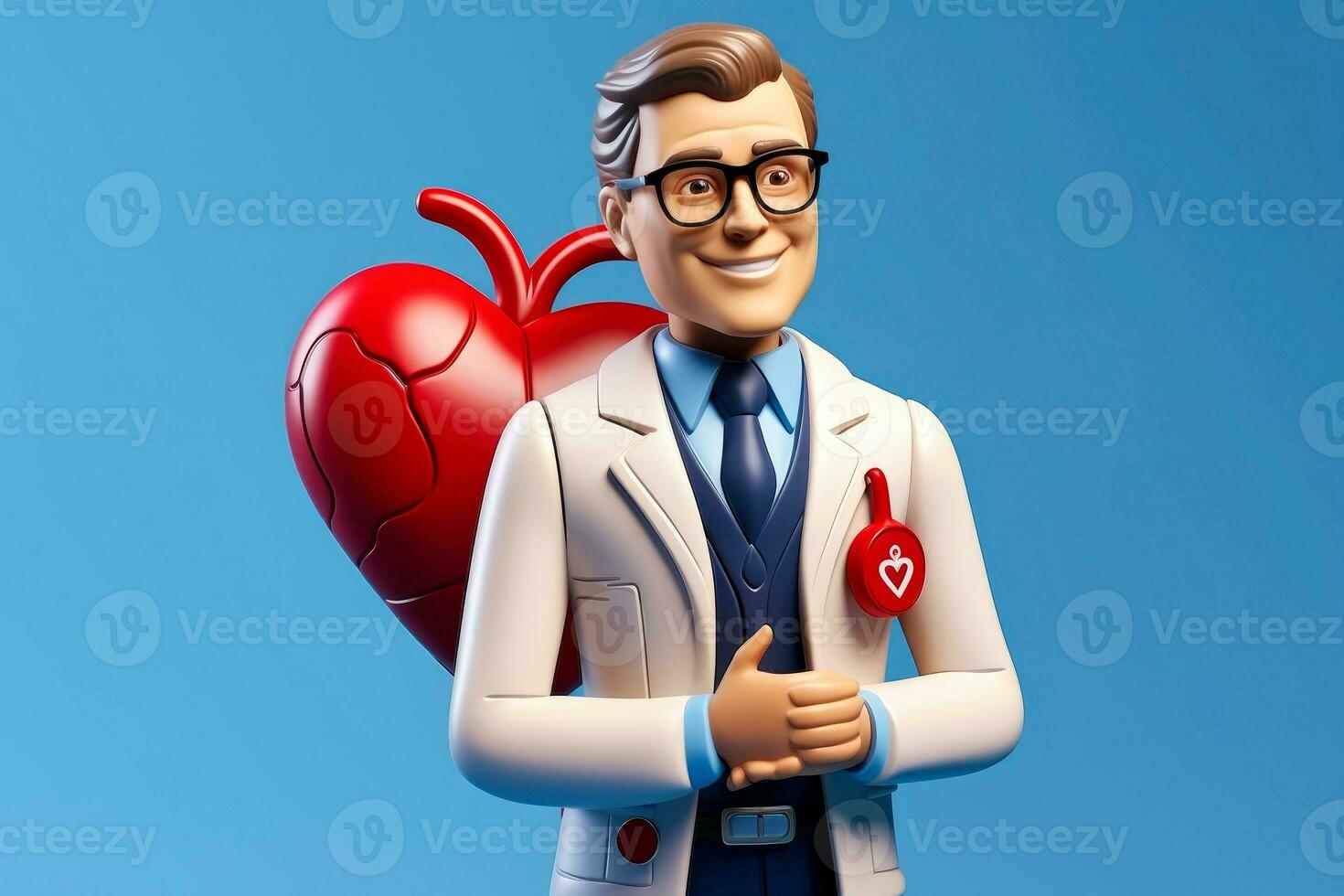 AI generated Abstract 3d human character health care concept,psychotherapy,doctor,disease treatment, Generative AI photo