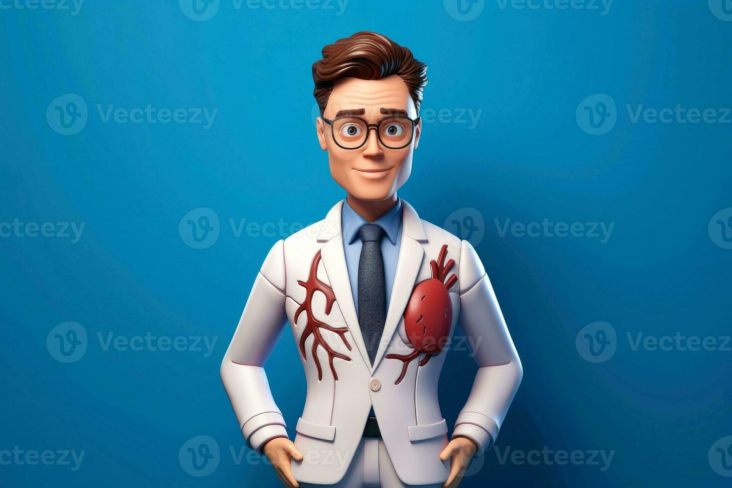 AI generated Abstract 3d human character health care concept,psychotherapy,doctor,disease treatment, Generative AI photo