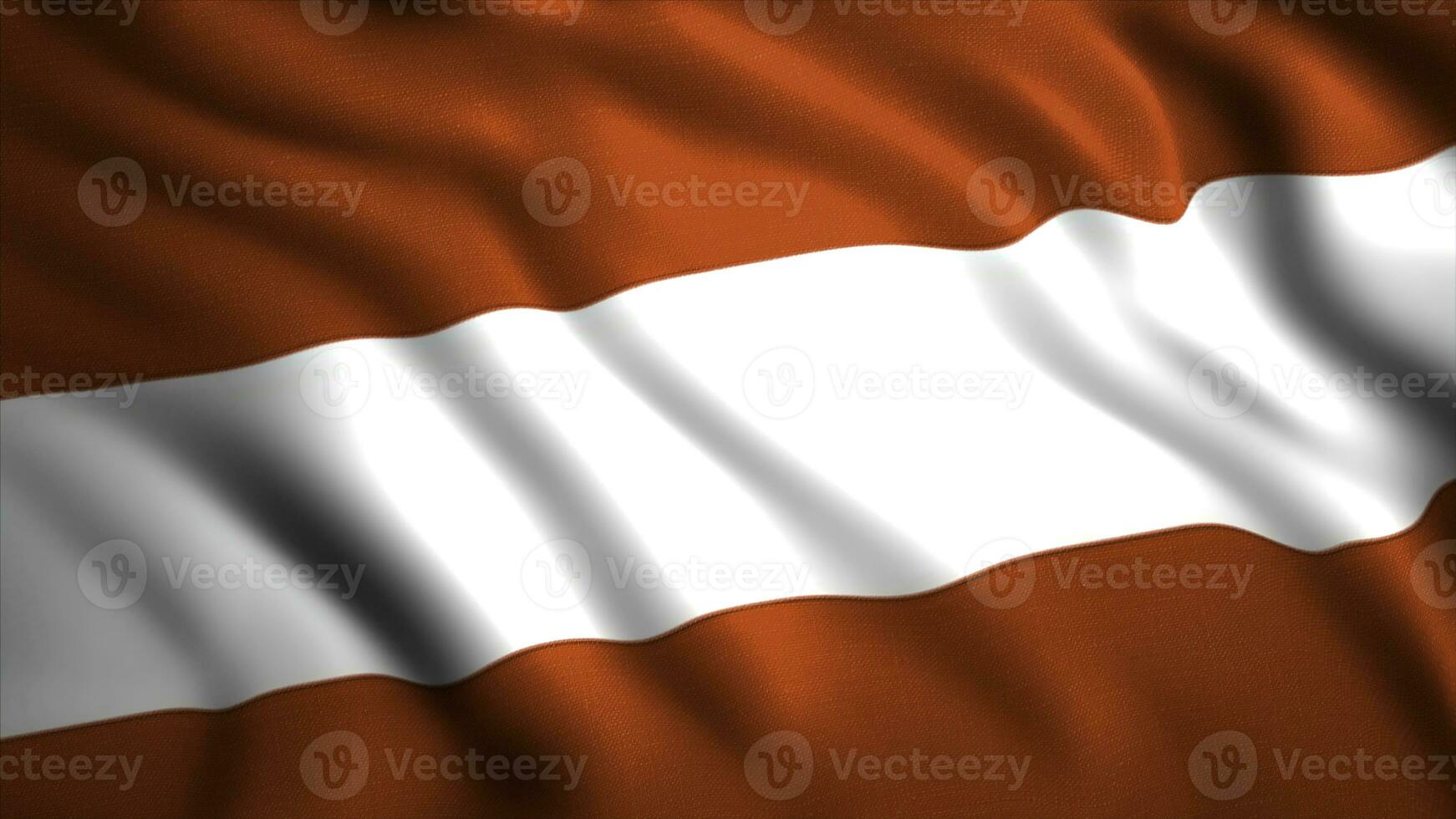 A beautiful looping flag animation of Austria. Motion. Abstract colorful red and white waving flag cloth. photo