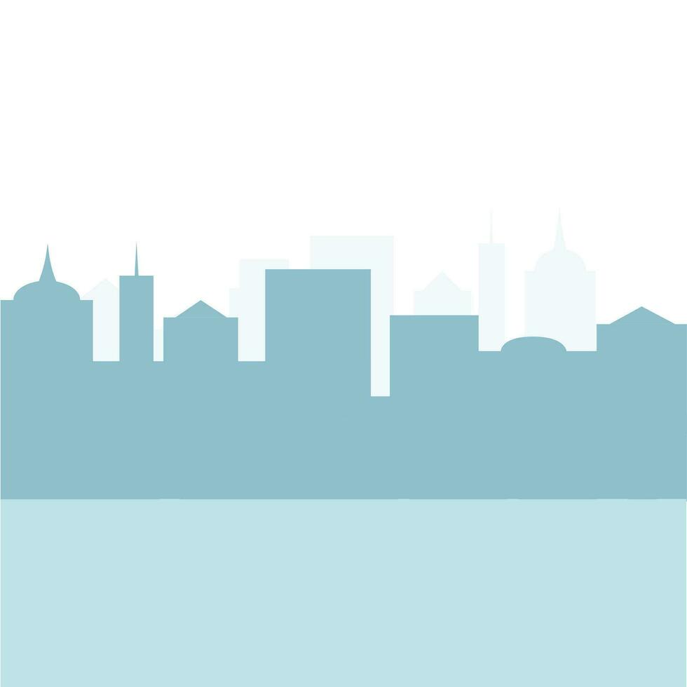 Business landscape view silhouette skyscraper with with area place for text. City building vector view, cityscape architecture illustration,, business skyscraper skyline