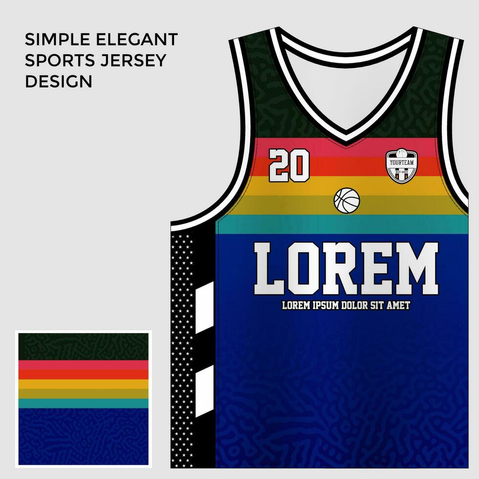 azul sublimación baloncesto jersey modelo vector