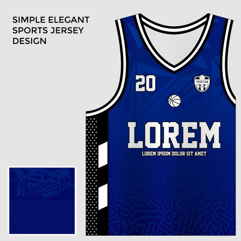 azul sublimación baloncesto jersey modelo vector